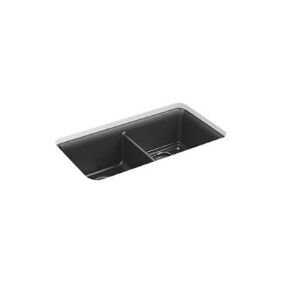 Cairn 33-1/2'' undermount double-bowl kitchen sink by Kohler