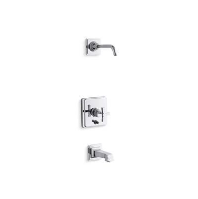 Kohler Pinstripe Pure Rite-temp Bath and Shower Trim Kit with Push-button Diverter and Cross... by Kohler