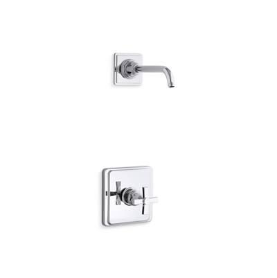 Kohler Pinstripe Pure Rite-temp Shower Trim Kit with Cross Handle, Without Showerhead - Polished... by Kohler