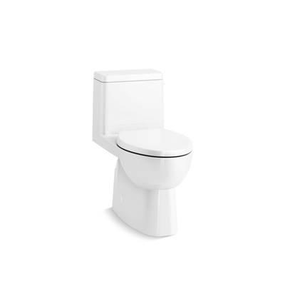 Reach One-piece compact elongated toilet with skirted trapway, 1.28 gpf