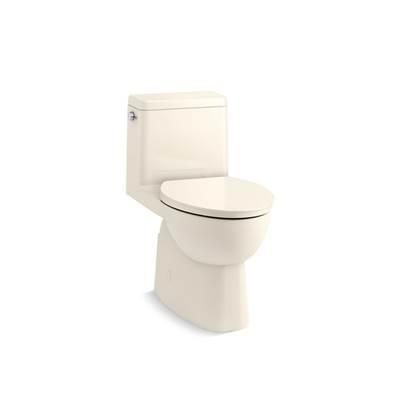 Reach One-piece compact elongated toilet with skirted trapway, 1.28 gpf