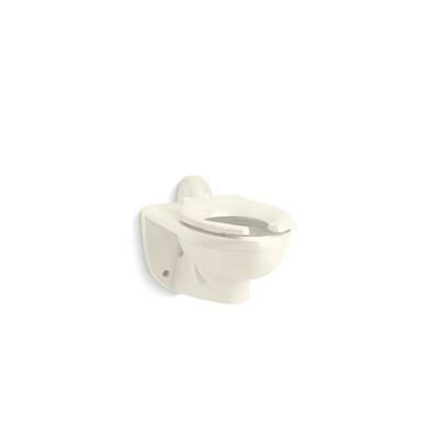 Kohler Kingston Ultra Wall-Mount Rear Spud Flushometer Bowl | 1.6 GPF - Biscuit