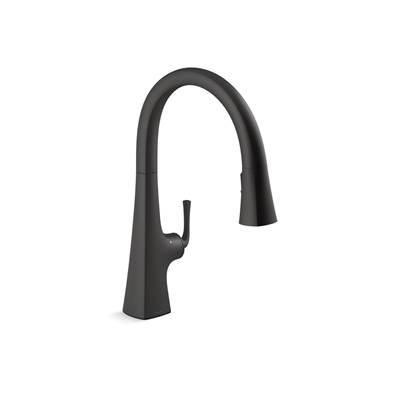 Graze Touchless pull-down kitchen sink faucet with three-function sprayhead
