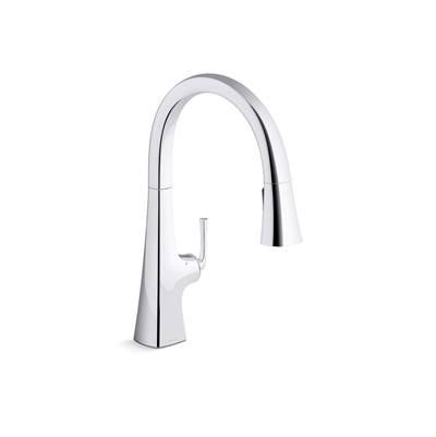 Graze Touchless pull-down kitchen sink faucet with KOHLER KonnectE and three-function sprayhead