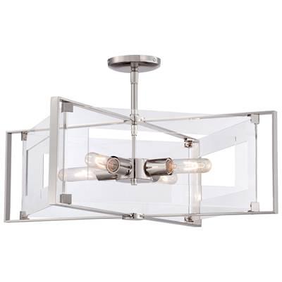 4 Light Semi Flush (Convertible To Pendant) by George Kovacs