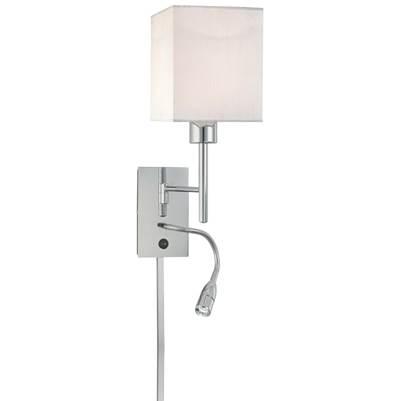 1 Light Swing Arm Wall Lamp W/ Led Reading Lamp by George Kovacs
