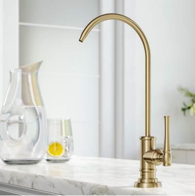 AllynE 100% Lead-Free Kitchen Water Filter Faucet in Brushed Gold by Kraus
