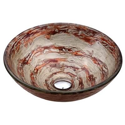 Ares Glass Vessel Sink in Brown and Gray by Kraus