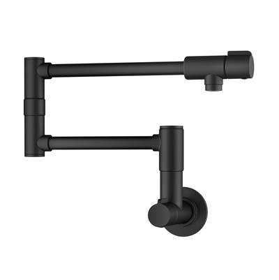 BoldenE 2 Handle Wall Mount Pot Filler Faucet with Retractable Arm in Matte Black by Kraus