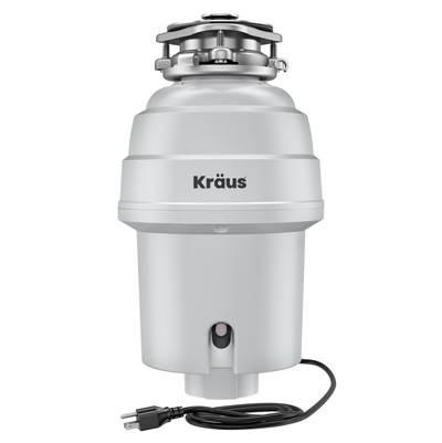 WasteGuard 1 HP Continuous Feed Garbage Disposal with Ultra-Quiet Motor for Kitchen Sink with Power Cord and Flange Included by Kraus