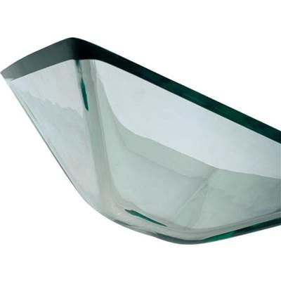 Square Glass Vessel Sink in Clear