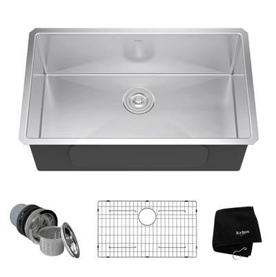 Standart PROE 30- Undermount 16-Gauge Stainless Steel Single Bowl Kitchen Sink by Kraus