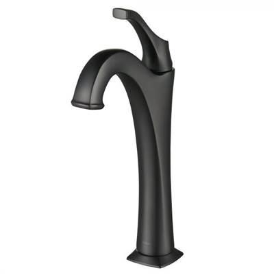 ArloE Matte Black Single Handle Vessel Bathroom Faucet with Pop Up Drain (2-Pack)