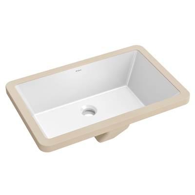 ElavoE 21.125 in. Rectangular Porcelain Ceramic Undermount Bathroom Sink in White with Overflow Drain