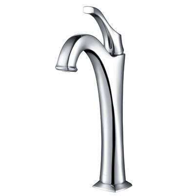 ArloE Chrome Single Handle Vessel Bathroom Faucet with Pop Up Drain