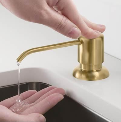 BodenE Kitchen Soap and Lotion Dispenser in Brushed Brass