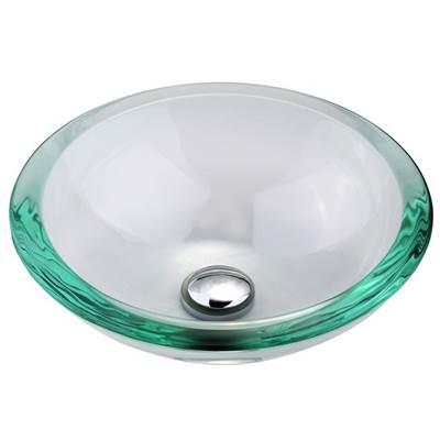 34 mm Thick Glass Vessel Sink in Clear by Kraus