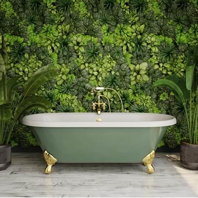 60 Inch Cast Iron Double Ended Clawfoot Tub - No Faucet Drillings by Maidstone