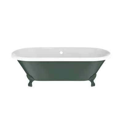 60 Inch Cast Iron Double Ended Clawfoot Tub - No Faucet Drillings