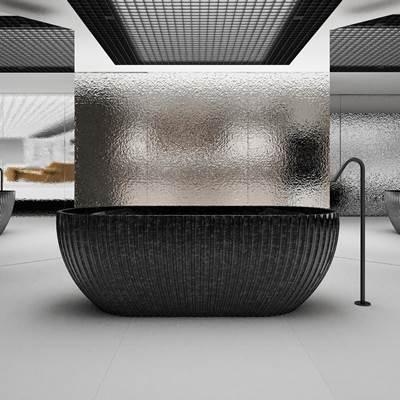 67 Inch Carbon Fiber Freestanding Tub