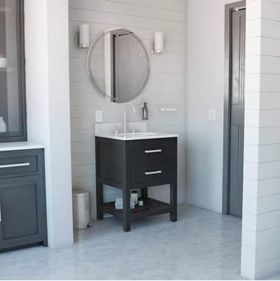 24 Inch Console Matte Black Vanity