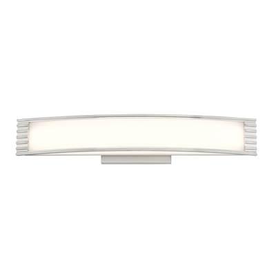 Vantage Brushed Nickel LED Vanity with White Acrylic Shade by Minka-Lavery