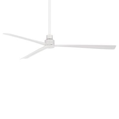 Simple 65 in. Flat White Ceiling Fan with Remote