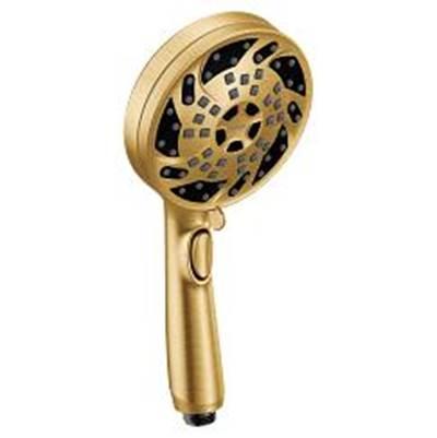 Bronzed gold (bzg) five-function 4.5'' diameter spray head eco-performance handshower by Moen