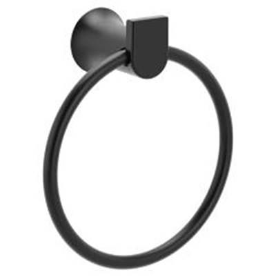 Genta Lx Towel Ring Bl - Matte Black by Moen