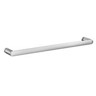 Contemporary Round Glass Install 18'' Towel Bar, Ch
