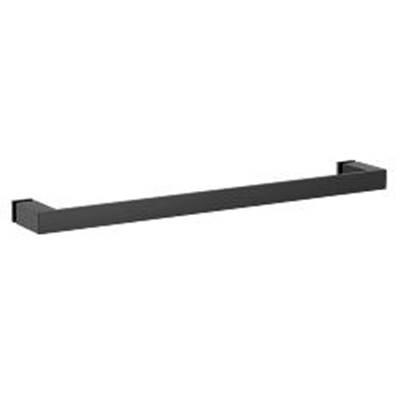 Contemporary Square Glass Install 18'' Towel Bar, Bl by Moen