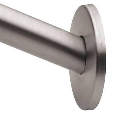 Brushed Nickel 5' Curved Shower Rod by Moen