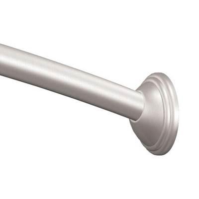 Brushed Nickel 5' Curved Shower Rod by Moen