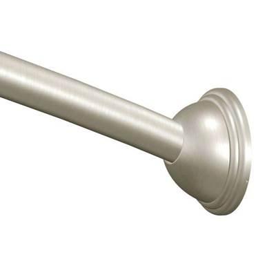Brushed Nickel 6' Curved Shower Rod by Moen