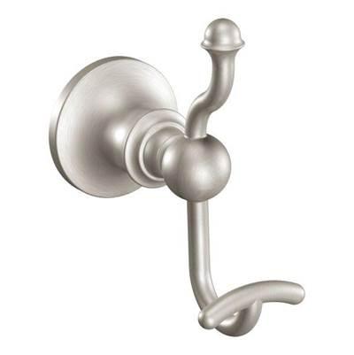 Brushed Nickel Double Robe Hook