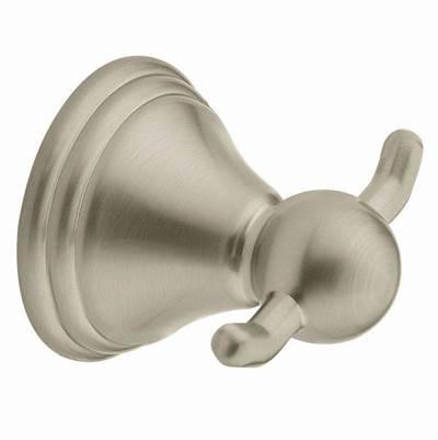 Brushed Nickel Double Robe Hook