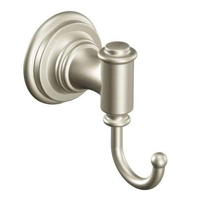 Brushed Nickel Single Robe Hook by Moen