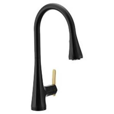 Matte Black One-Handle Pulldown Kitchen Faucet by Moen