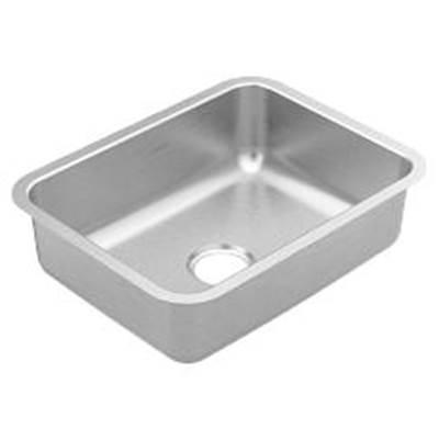 23'' x 18'' stainless steel 20 gauge single bowl sink by Moen