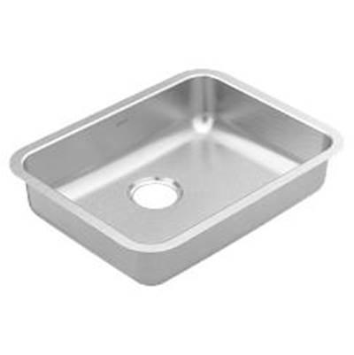 23'' x 18'' stainless steel 20 gauge single bowl sink by Moen