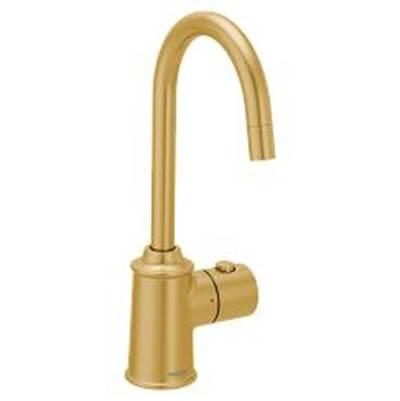 Brushed gold one-handle undermount beverage faucet