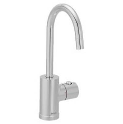 Chrome one-handle undermount beverage faucet by Moen
