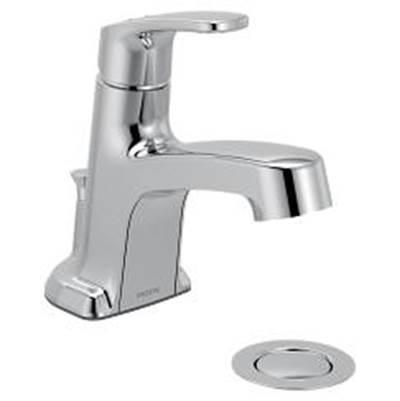 Chrome one-handle bathroom faucet by Moen