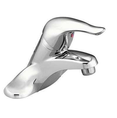 Chrome one-handle bathroom faucet by Moen