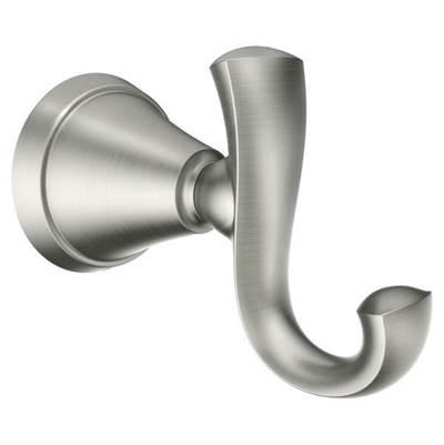 Brushed Nickel Double Robe Hook by Moen