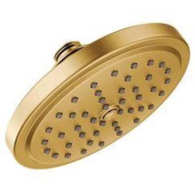 Brushed gold one-function 6-3/4'' diameter spray head rainshower