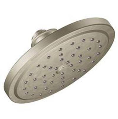 Brushed nickel one-function 6-3/4'' diameter spray head rainshower by Moen
