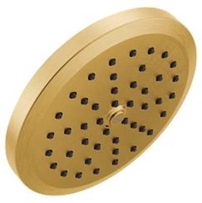 Brushed gold one-function 6-3/4'' diameter spray head rainshower