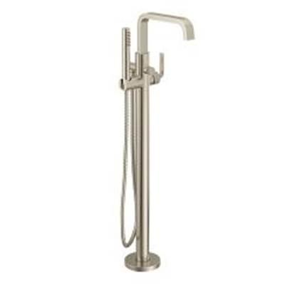 Brushed Nickel One-Handle Tub Filler Includes Hand Shower by Moen