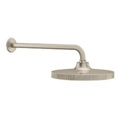 Brushed Nickel One-Function 10'' Diameter Spray Head Eco-Performance Rainshower by Moen